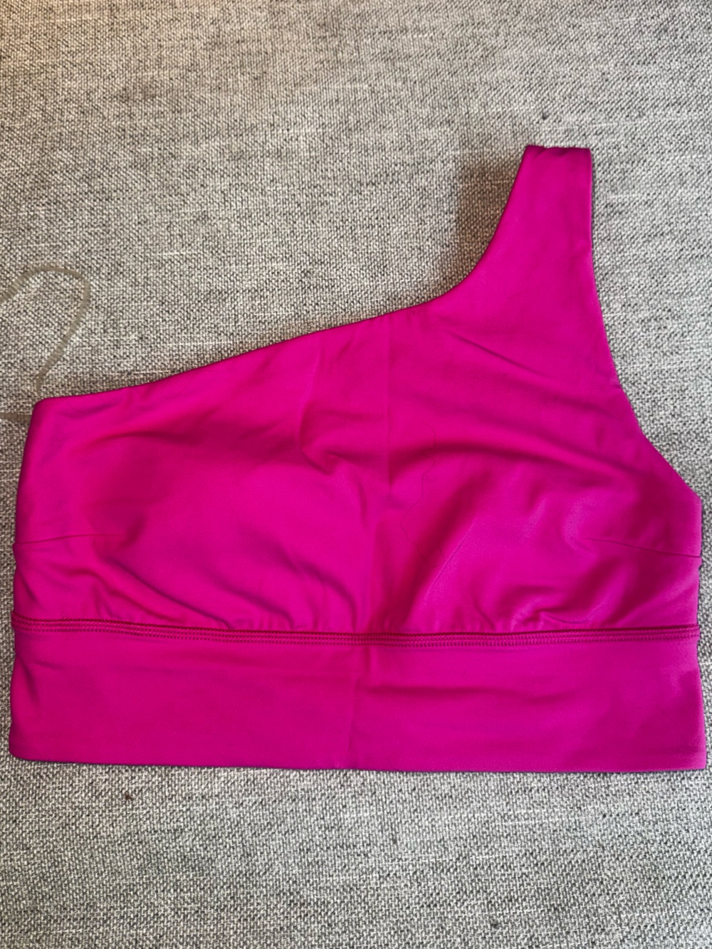 lululemon athletica sonic pink asymmetrical bra.